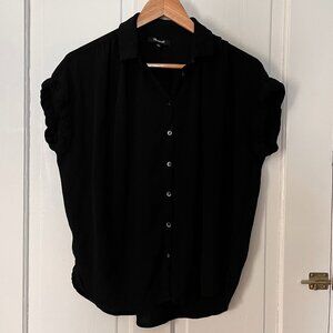 Madewell Central Drapey Shirt - M - black